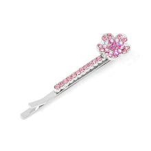 Load image into Gallery viewer, Dazzling Flower Hair Clip with Pink CZ (1pcs)