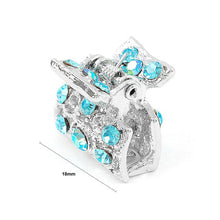Load image into Gallery viewer, Trendy Hair Clip with Blue CZ and Austrian Element Crystals (1pc)