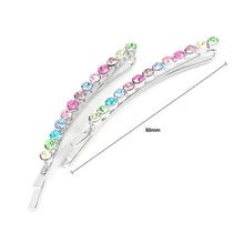 Load image into Gallery viewer, Elegant Hair Clip with Multi-color Austrian Element Crystals and CZ (1 pair)