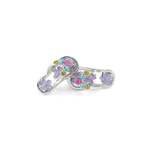 Load image into Gallery viewer, Cutie Light Purple Shoes Earrings with multi-color CZ