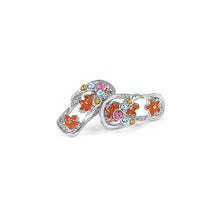 Load image into Gallery viewer, Cutie Red Shoes Earrings with multi-color CZ
