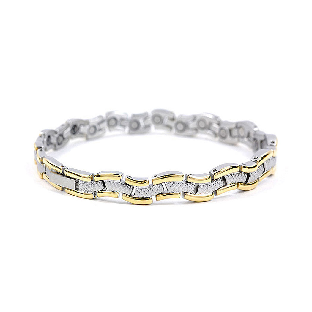 Fashion Plated Stainless Steel Bracelet (with Magnet)