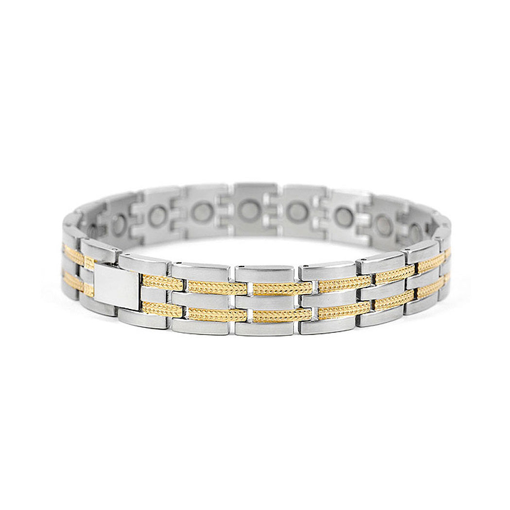 Fashion Plated Stainless Steel Bracelet (with Magnet)