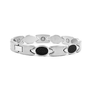 Fashion Stainless Steel Bracelet (with Carbon Fiber and Magnet)