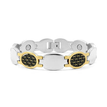 Load image into Gallery viewer, Fashion Plated Stainless Steel Bracelet (with Carbon Fiber and Magnet)