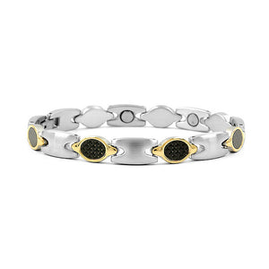 Fashion Plated Stainless Steel Bracelet (with Carbon Fiber and Magnet)