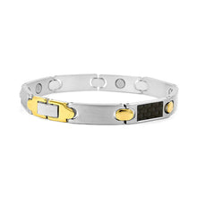 Load image into Gallery viewer, Fashion Plated Stainless Steel Bracelet (with Carbon Fiber and Magnet)