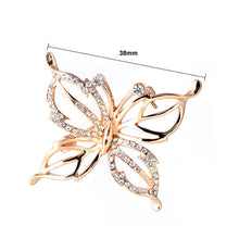 Load image into Gallery viewer, Elegant Butterfly Brooch with Silver Austrian Element Crystals