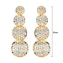 Load image into Gallery viewer, Elegant Golden Earrings with Silver Austrian Element Crystals