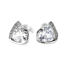 Load image into Gallery viewer, Elegant Earrings with Silver Austrian Element Crystal and CZ Crystals