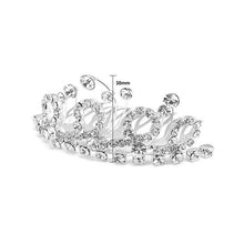 Load image into Gallery viewer, Glistering Crown Hair Pin with Silver Austrian Element Crystals