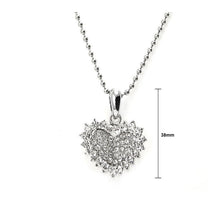Load image into Gallery viewer, Glistering Joyful Heart Pendant with Silver Austrian Element Crystals and Necklace