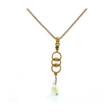 Load image into Gallery viewer, Elegant Circles Pendant with Silver Austrian Element Crystal and Necklace