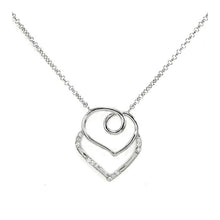 Load image into Gallery viewer, Elegant Silver Sweet Hearts Necklace with Silver Austrian Element Crystals