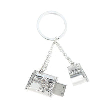 Load image into Gallery viewer, Elegant Handbag Shaped USB with Silver Austrian Element Crystals (1GB)