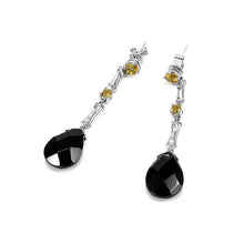 Load image into Gallery viewer, Earrings in Silver 925 with Citrine and Onyx