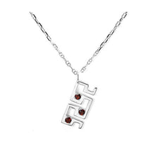 Load image into Gallery viewer, Pendant in Silver 925 with Garnet with Silver Chain