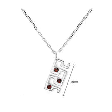 Load image into Gallery viewer, Pendant in Silver 925 with Garnet with Silver Chain