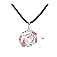 Load image into Gallery viewer, Pendant in Silver 925 with Rhodolite and Silk Cord