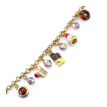 Load image into Gallery viewer, Glistering Bracelet with Fancy Charms, Austrian Element Crystals and CZ
