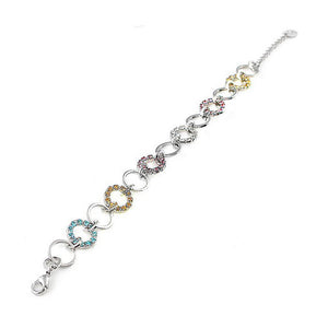 Gracious Bracelet with Multi-color Austrian Element Crystal