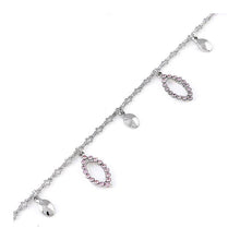 Load image into Gallery viewer, Charming Anklets with Pink Austrian Element Crystal