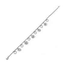 Load image into Gallery viewer, Charming Anklet with Silver Austrian Element Crystal