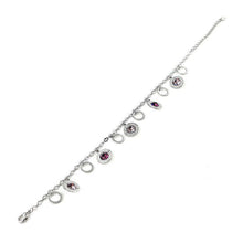 Load image into Gallery viewer, Charming Anklet with Purple Austrian Element Crystal