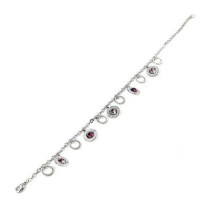 Charming Anklet with Purple Austrian Element Crystal