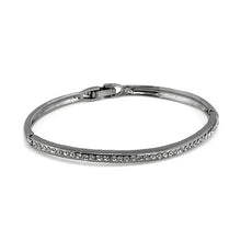 Load image into Gallery viewer, Enchanting Bangle with Grey Austrian Element Crystal
