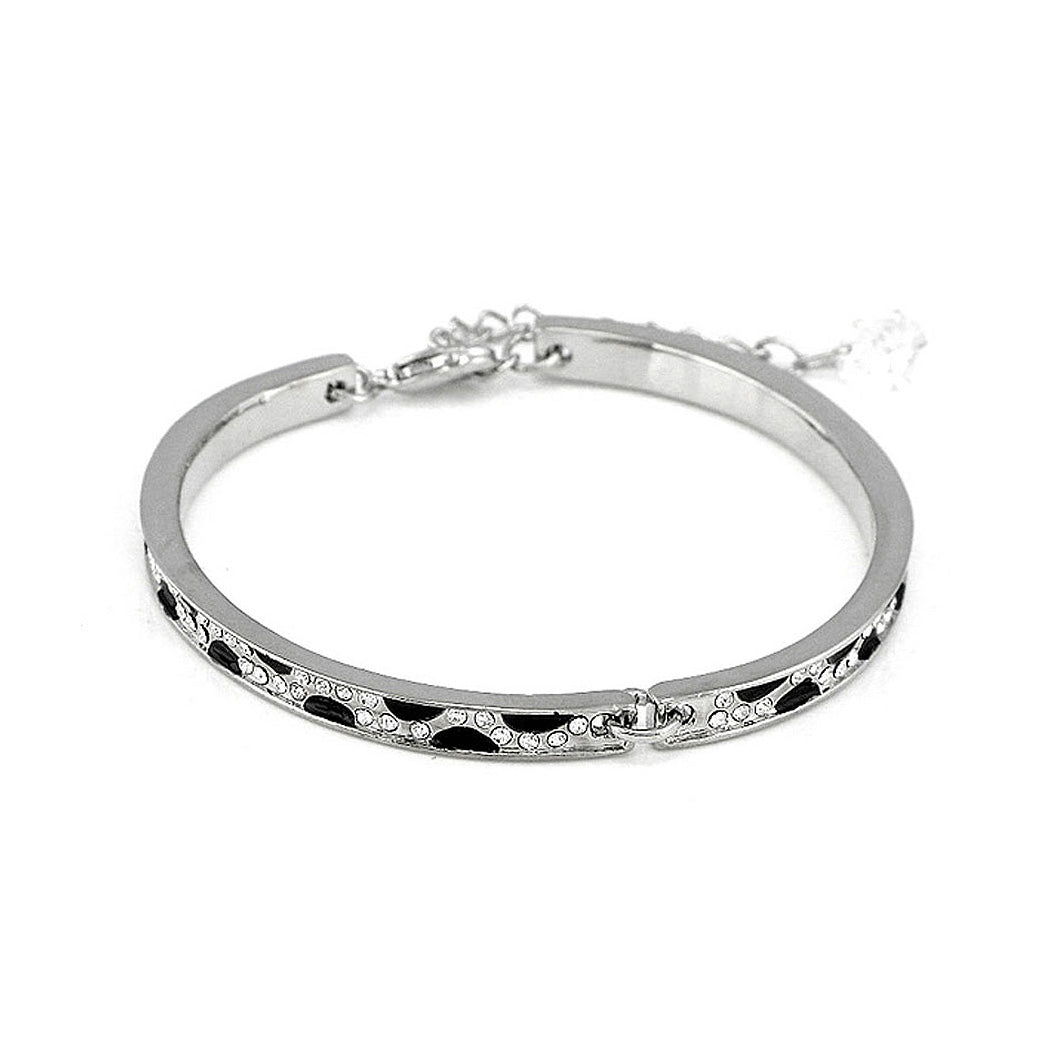 Enchanting Bangle with Silver Austrian Element Crystal