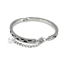 Load image into Gallery viewer, Enchanting Bangle with Silver Austrian Element Crystal