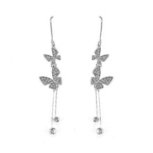 Load image into Gallery viewer, Dazzling Butterfly Earrings with Silver Austrian Element Crystal