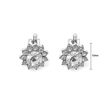 Load image into Gallery viewer, Enchanting Non Piercing Earrings with Silver Austrian Element Crystal and CZ
