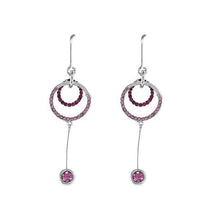 Load image into Gallery viewer, Elegant Earrings with Purple Austrian Element Crystal