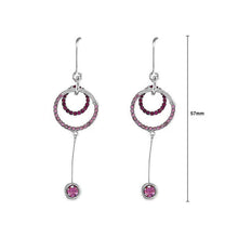 Load image into Gallery viewer, Elegant Earrings with Purple Austrian Element Crystal