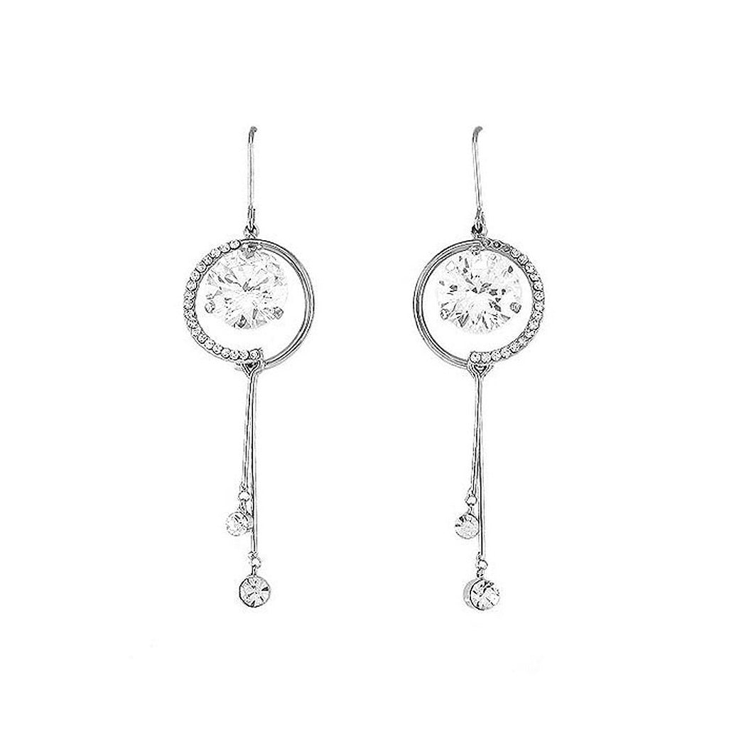 Enchanting Earrings with Silver Austrian Element Crystal