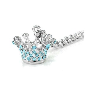 Crown Bracelet with Blue Austrian Element Crystals