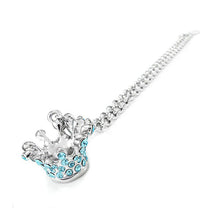 Load image into Gallery viewer, Crown Bracelet with Blue Austrian Element Crystals
