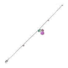 Load image into Gallery viewer, Elegant Cherry Anklet with Pink Austrian Element Crystals