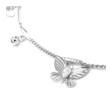 Load image into Gallery viewer, Elegant Butterfly Anklet with Silver Austrian Element Crystals