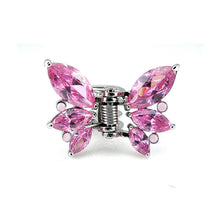 Load image into Gallery viewer, Charming Butterfly Clamp with Pink Austrian Element Crystal