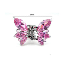 Load image into Gallery viewer, Charming Butterfly Clamp with Pink Austrian Element Crystal