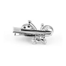 Load image into Gallery viewer, Charming Butterfly Barrette with Silver Austrian Element Crystal