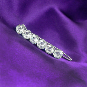 Glistering Barrette with Silver Austrian Element Crystal