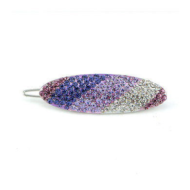 Glistering Barrette with Purple and Silver Austrian Element Crystals
