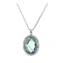 Load image into Gallery viewer, Glimmering Pendant with Silver Austrian Element Crystal Silver CZ and Necklace