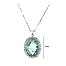 Load image into Gallery viewer, Glimmering Pendant with Silver Austrian Element Crystal Silver CZ and Necklace