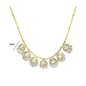 Glimmering Necklace with Silver Austrian Element Crystal