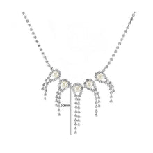 Load image into Gallery viewer, Elegant Fashion Pearl Necklace with Silver Austrian Element Crystal